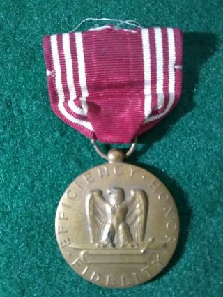 Vintage Wwii Us Army " Good Conduct " Medal (un - Inscibed).  Pre - Owned.