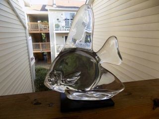 Angel Fish Large STEUBEN Crystal Glass 10½ 