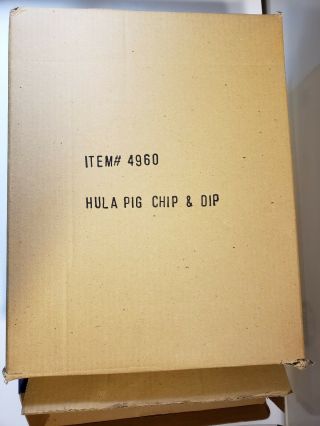 Clay Art Hula Pig Platter Tray 3D Chip Dip Vintage Rare Unique Luau Party 3