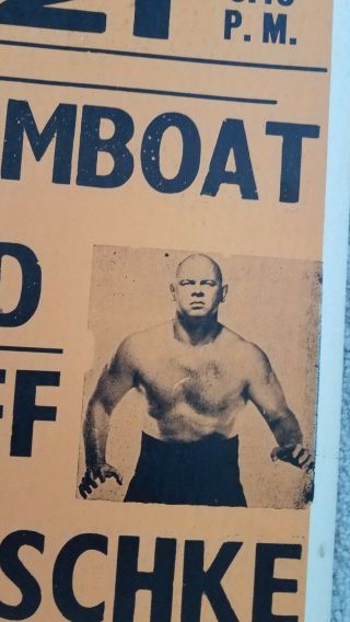 Wrestling Poster.  Vintage Mid - Atlantic NWA WCW WWF Steamboat 5