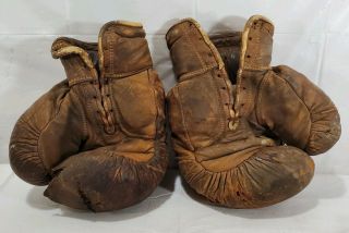 Vintage James W.  Brine Co.  Leather Boxing Gloves 2