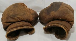 Vintage James W.  Brine Co.  Leather Boxing Gloves 4