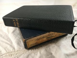 Vintage Oxford Holy Bible Kjv Leather Brevier Clarendon 04182x Indexed