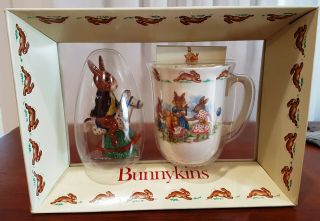 Vintage Royal Doulton Bunnykins Boxed Mug And Tally Ho Figurine Gift Set