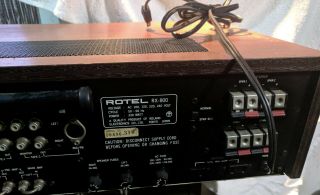 Vintage Rare Rotel RX - 800 Stereo AM/FM Receiver - & 7