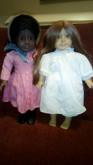 2 Pleasant Company American Girl Dolls Addy And Samantha Vintage