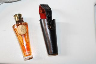 Vintage Guerlain Ode Eau De Parfum Purse Travel Size Leather Sleeve 1/4 Oz Paris