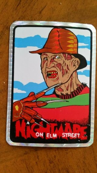 Friday The 13th - Nightmare - Elm St - - - Vintage - - Prismatic Vending Machine Sticker