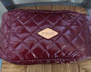 NWT MZ WALLACE SMALL CROSBY CRANBERRY LACQUER/GOLD RARE - (@ STORE) 3