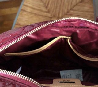 NWT MZ WALLACE SMALL CROSBY CRANBERRY LACQUER/GOLD RARE - (@ STORE) 5