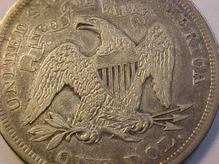 1869 Seated Liberty One Dollar Very Fine Rare Type Coin