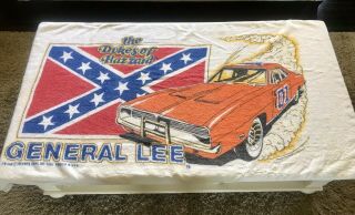 Vintage Franco General Lee Dukes Of Hazzard Beach Towel 1980s 