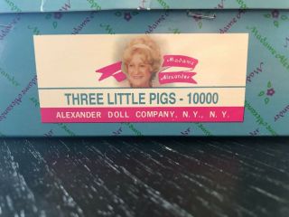 Three Little Pigs Madame Alexander Dolls Set 10000 RARE including stands 2
