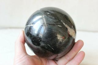 5.  6LB Rare Black Iron Meteorite,  Iron - Nickel Sphere Tibeten 10