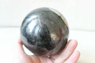 5.  6LB Rare Black Iron Meteorite,  Iron - Nickel Sphere Tibeten 11