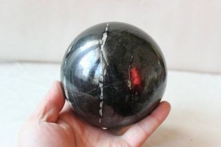 5.  6LB Rare Black Iron Meteorite,  Iron - Nickel Sphere Tibeten 3