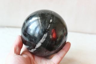 5.  6LB Rare Black Iron Meteorite,  Iron - Nickel Sphere Tibeten 4