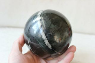 5.  6LB Rare Black Iron Meteorite,  Iron - Nickel Sphere Tibeten 8