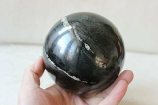 5.  6LB Rare Black Iron Meteorite,  Iron - Nickel Sphere Tibeten 9