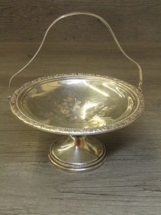 Sterling By Frank M.  White & Company Pedestal Candy Dish W.  Handle