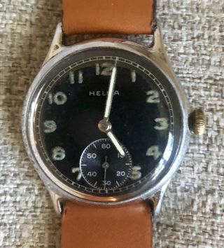 Exquisite Helma German Military Ww2 Dh Watch