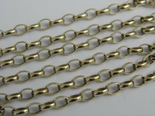 A Vintage 9ct Solid Gold Cable Link Chain Necklace - 24inches - 9.  8grams
