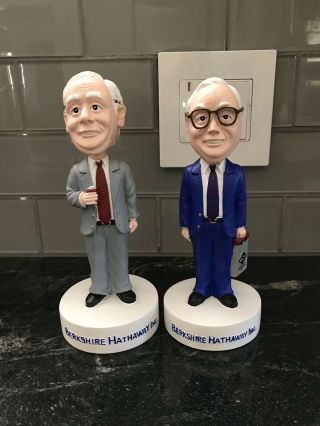 Warren Buffett & Charlie Munger Bobbleheads,  Berkshire Hathaway,  Rare