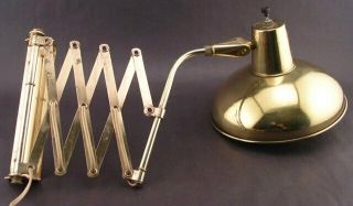 Vintage Acorn Industrial Scissor Wall Lamp With Bulb Cover Deflector 8