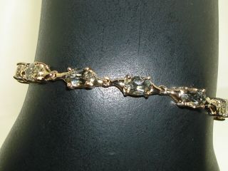 Rare 14k Solid Gold Approx.  6,  Ctw Ziltinate Color Change Diaspore Bracelet
