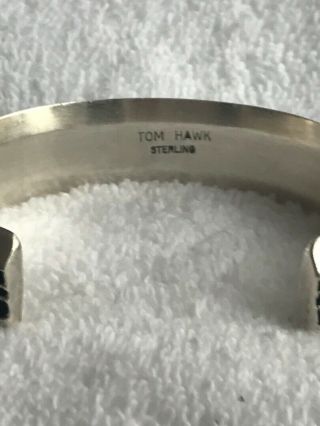 TOM HAWK Vintage STERLING SILVER cuff bracelet southwestern marked jewelry 3