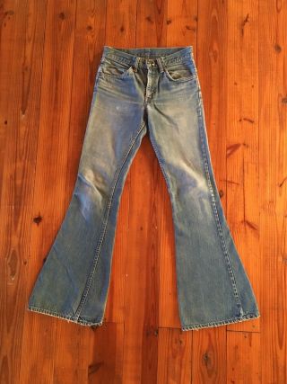 Vintage Big E Levi’s 684 Bellbottom Jeans / 28 X 33 / Long Inseam / Faded Flares