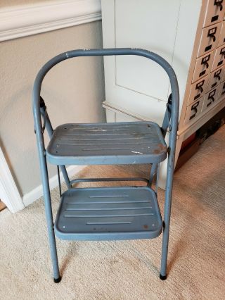 Vintage Samsonite Step Stool Metal Folding Rustic Retro Mid Century