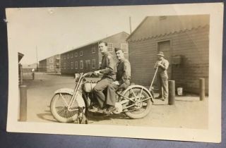 2 Different World War Two Era Photos - soldiers On Motorcycles 2