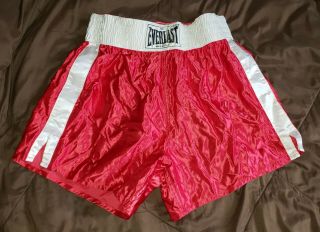 Everlast Skinners Acetate Satin Shiny Vintage Usa Boxing Trunks Shorts,  Xl