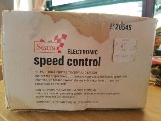 Vintage 1978 Sears Electronic Speed Control Cruise 28 - 20545 3