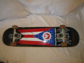 Vintage Black Label Kristian Svitak Ohio Flag Skateboard Complete