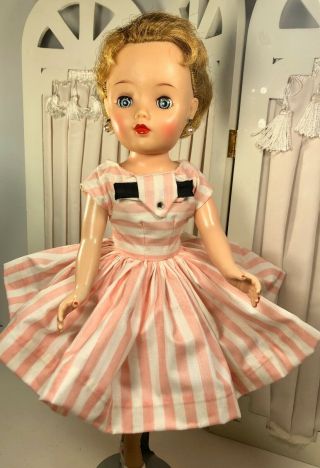 1950s Ideal 15 - Inch Revlon Doll In Kissing Pink Dress - - Rare 15 " Size Near