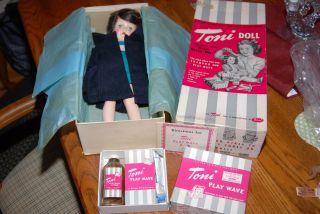 Vintage Toni Doll W/ Play Wave Set & Boxes