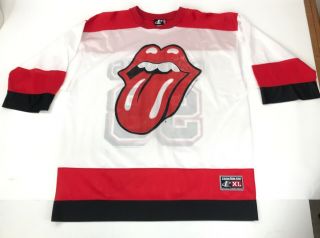 Vintage 1998 Logoathletic Polyester Collectors Rolling Stones Hockey Jersey Xl