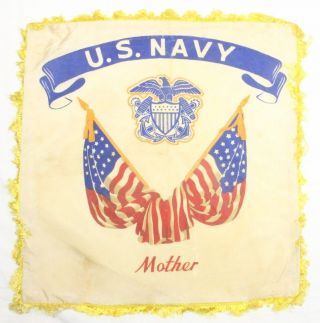 Home Front: Pillow Cover - U.  S.  Navy With Flags