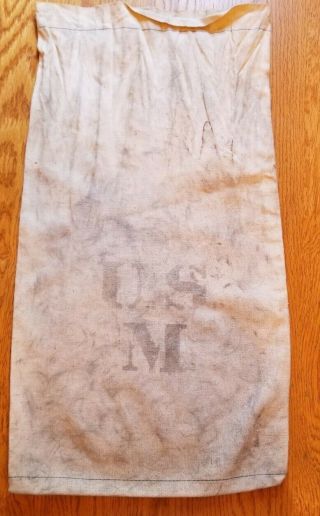 Vintage U.  S.  Canvas Bank Bag,  Held $1000 Silver Dollars From Gsa