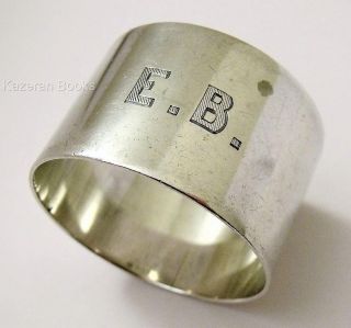 Antique Edwardian Solid Silver Napkin Serviette Ring 1909 William Hutton 