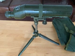 Telescope,  Observation M49 With M15 Tripod - Vintage Us Army Spotting Scope