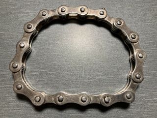 $79 Rare Vintage Bike Link Sterling Silver Bracelet