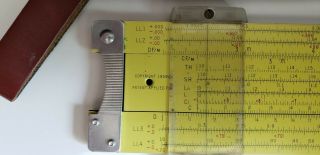 Vintage Pickett Metal Slide Rule Model N4 - ES Vector –Type Log Log with Case 4