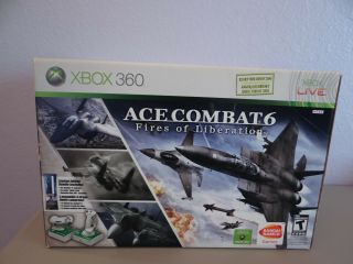 Ace Combat 6 Game And Hori Flight Stick Set Xbox 360 (rare)