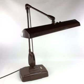 Vintage Dazor Floating Fixture Drafting Desk Lamp Model Ul - P - 2324 - 16