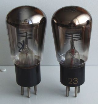 2 X Telefunken Re034 Tubes,  D.  R.  P.  Vintage 1934/35,