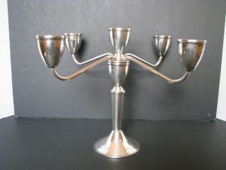 Duchin Creation Sterling Silver Weighted Candelabra 5 Candle Holders