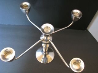 Duchin Creation STERLING SILVER Weighted Candelabra 5 Candle Holders 2
